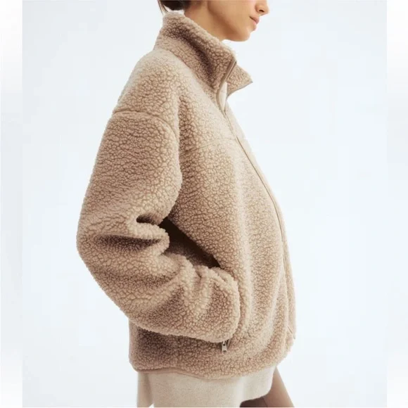 NWT H&M Babywearing before and after Sherpa Teddy Jacket Small - Picture 5 of 8